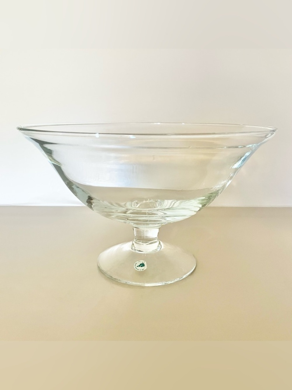 PartyLite RETIRED glass pedestal bowl candle holder P7046 *RARE*